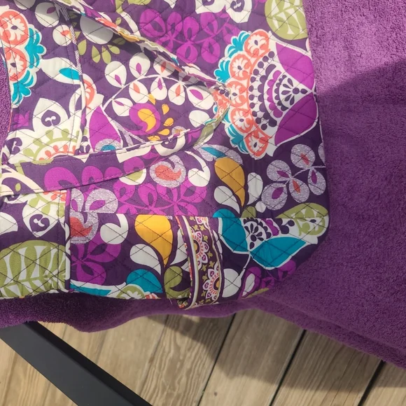 Vera Bradley Plum Crazy Tote Bag - Picture 5 of 5